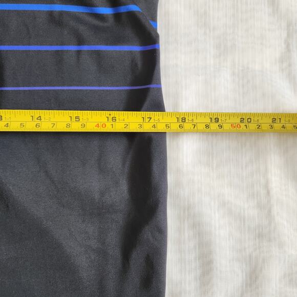 Maxine of Hollywood Tankini Swimsuit Top Women 14 Black Stripe Beach Cruise Boho - Picture 6 of 14